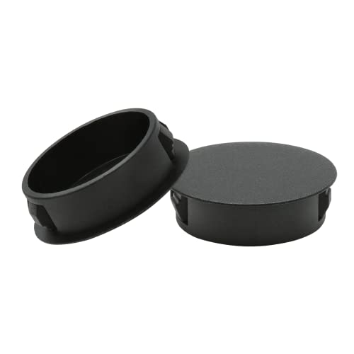 1-1/4 Inch Black Hole Plugs Set of 15 - Locking Plastic Pipe Caps for Furniture & Equipment