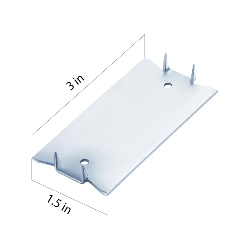 Wensilon Zinc Nail Protection Plates 30 pcs 1.5x3 Inch Galvanized Steel