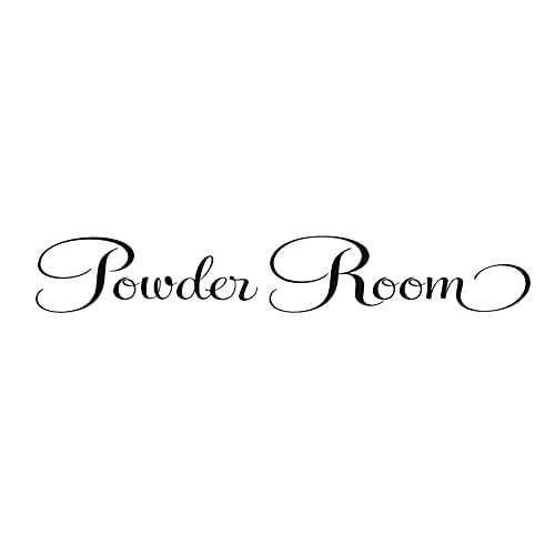 Thistle Brook Cottage Powder Room Door Decal Vinyl Decal Bathroom Decor Art Sticker Transfer