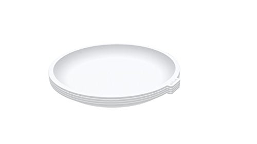 GoodCook Small Microwave Plates - Set of 4, Stay-Cool Lightweight Nesting