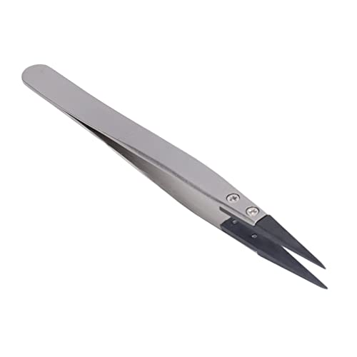 Plastic Tweezers, Anti-Static Rubber Tip Tweezers for Emiconductor Microelectronics