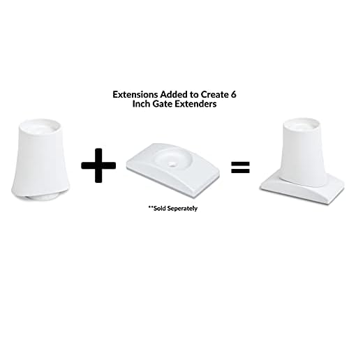 Wall Nanny 6 Inch Extension Accessories for Baby Gate (Made in USA) Connect Extensions to Wall Nanny's and Add 6 Inches in Length to Baby Gates - 4 Pack