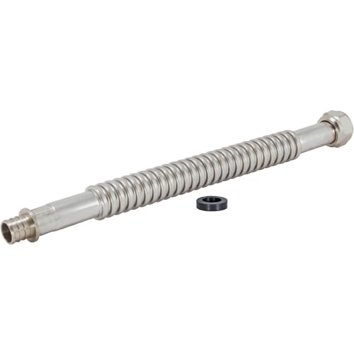 Eastman 12-Inch Stainless Steel Flexible Water Heater Supply Line, 3/4" FIP & Crimp PEX
