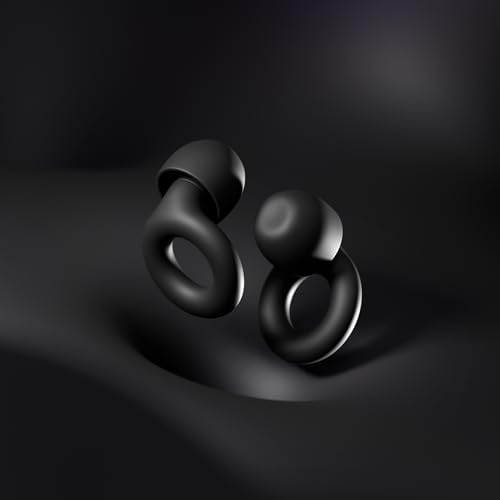 Loop Quiet 2 Black Reusable Ear Plugs - Ultra-Comfortable Hearing Protection for Sleep & Focus