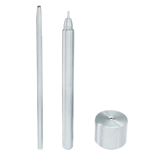 Litoexpe Eyelet Hole Punch Die Tool, 1.5mm Grommet Setter Hollow Punch (Includes Base & Ram) for Leather Craft Clothing Handbag Fabric Curtain DIY