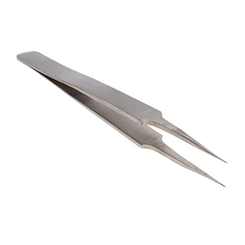 The Beadsmith Knotting Tweezers ? 4.75 inches Long ? Smooth Tapering Tip with a Straight Extra Fine Point ? Made of Stainless Steel - Precision Tool for Crafting and Jewelry Making
