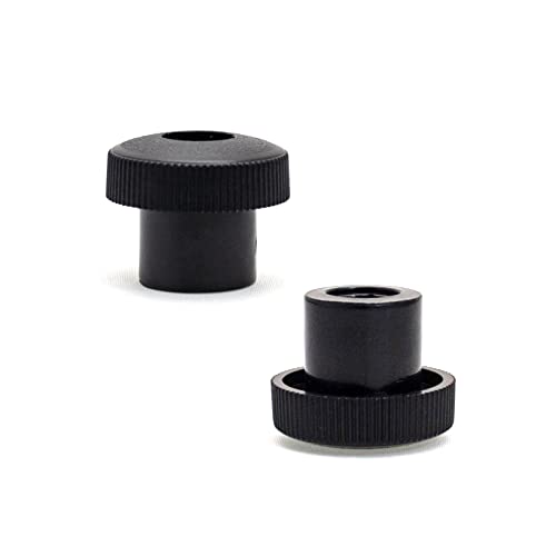 POWERTEC 5 Pack 5/16"-18 Round Knobs, Threaded Clamping Knobs for T Track & Table Saw Accessories, Featherboard, Woodworking Jigs on Miter Saw, Router Table, Drill Press (QNB3005)