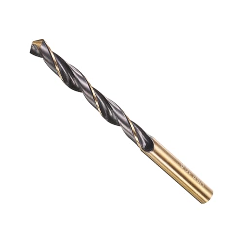 METALLIXITY Drill Bit (10mm) 1Pcs, 4341 High-Speed Steel Straight Shank 118¡Æ Black and Gold Finish for Copper Aluminum Wood Plastic Medium Hard Metal