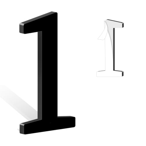 Black 4-Inch Acrylic House Numbers Self-Adhesive for Exterior Mailboxes