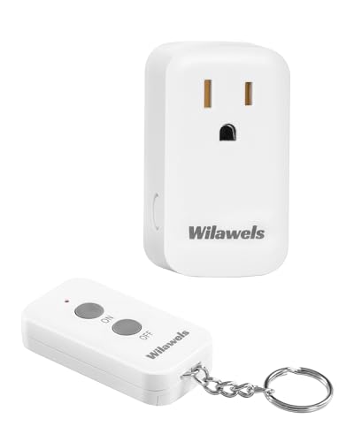 WILAWELS White Wireless Remote Control Outlet Plug - 1 Remote + 1 Socket