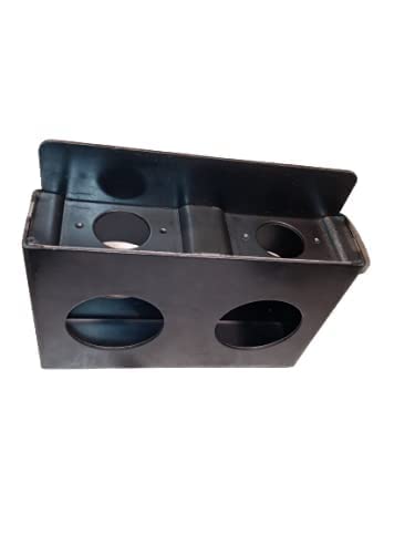 WELDANDFABSHOP Gate Lockbox Double Hole Weldable Steel 6 3/4" x 4 3/8" x 1 1/2" Unpainted. 1.5in Lock Box