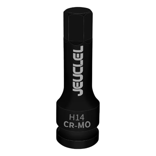 14mm Hex Impact Bit Socket, H14 1/2-Inch Impact Drive Allen Socket, Cr-Mo Steel Lengthen Hex Screwdriver Adapter for Electric Ratchet Wrenches Fastening Screws