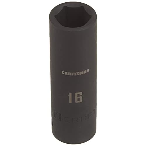 CRAFTSMAN Deep Impact Socket, Metric, 1/2-Inch Drive, 16mm (CMMT16077)