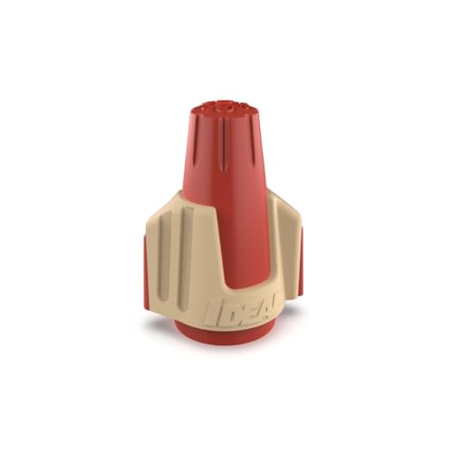Ideal Twister PRO Wire Connectors 50 Pack Red/Tan – 22-8 AWG, Smooth Twist-On