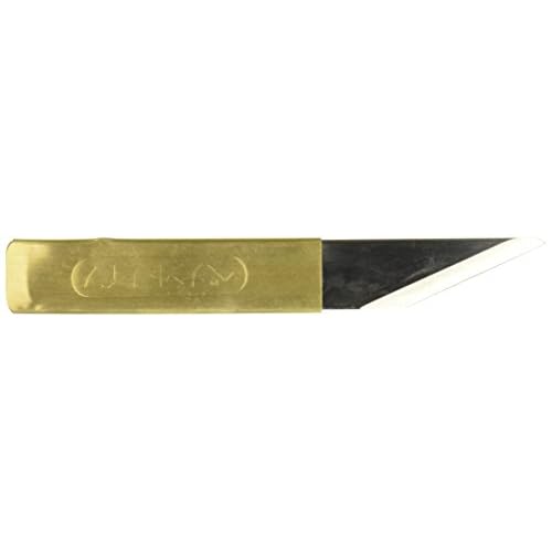 Yoshiharu Hamono 440-042 Penanto Japanese Kiridashi Brass Knife