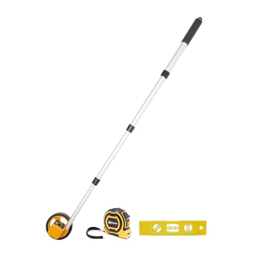 YS YUSON 4 Inch Digital Rolling Measuring Wheel - 9999 Ft, Tape Measure & Level, One-Button Reset