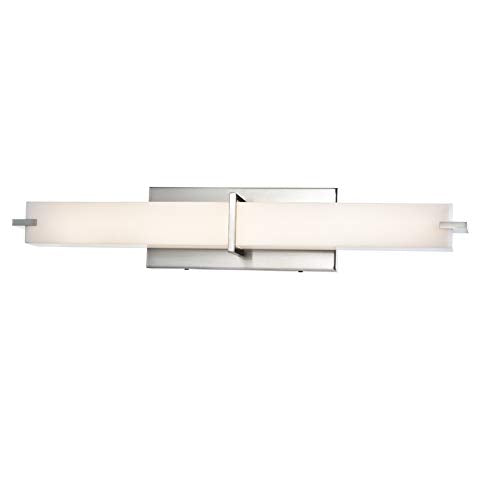 Sunpark FL5324D-MCT-62 25.5 x 4.8 x 4.3 in. 17W & Tunable Color Temperature Energy Star Integrated LED Vanity Light Fixture Satin Nickel