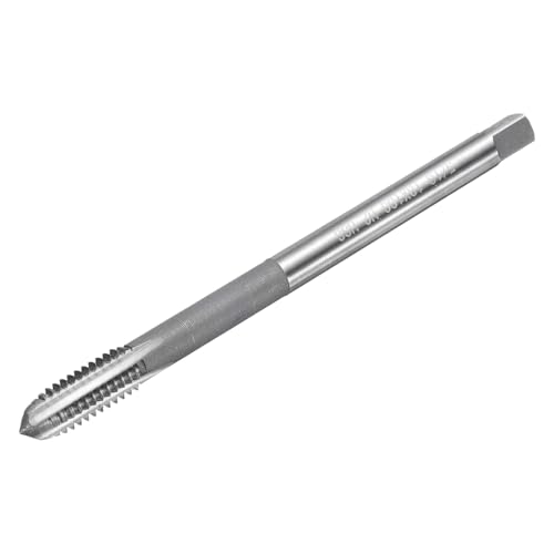 uxcell Thread Milling Taps, 5/16-18 UNC High Speed Steel (HSS) 3 Straight Flutes Machine Screw Thread Threading Tap, 4" Length (Extra Long)