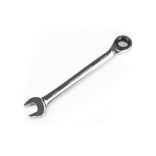 Egofine 9/16 inch Ratcheting Combination Wrench SAE, Industrial Grade Gear Spanner with 12-Point Design, 72-Tooth Ratchet, Chrome Vanadium Steel