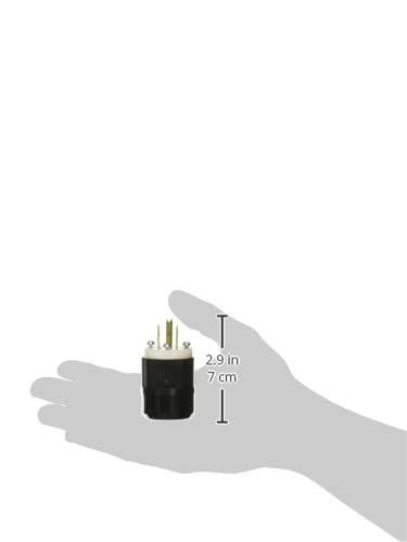 Leviton 5266-C Industrial Grade Black & White 15A 125V Straight Blade Plug - Variation 1
