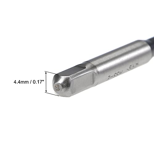 uxcell M5 x 0.8 Spiral Flute Thread Tap, Metric Machine Threading Tap HSS Nitriding Coated, Round Shank with Square End, H2 Tolerance, 2pcs