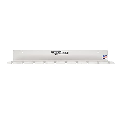 Pit Posse PP3118 Air Tool Pneumatic Rack Holder Organizer for Enclosed Trailer Garage Shop - Made in USA - Holds up to 10 Air Tools - Aluminum Tool Storage (Silver)