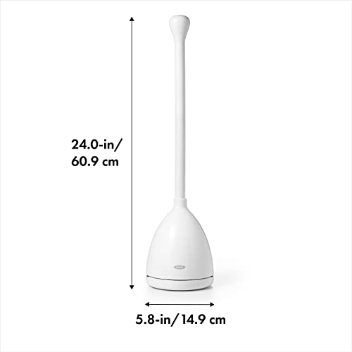 OXO Good Grips Toilet Plunger with Storage Canister & Drip Tray