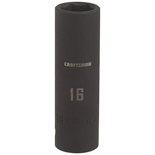 CRAFTSMAN Deep Impact Socket, Metric, 1/2-Inch Drive, 16mm (CMMT16077)