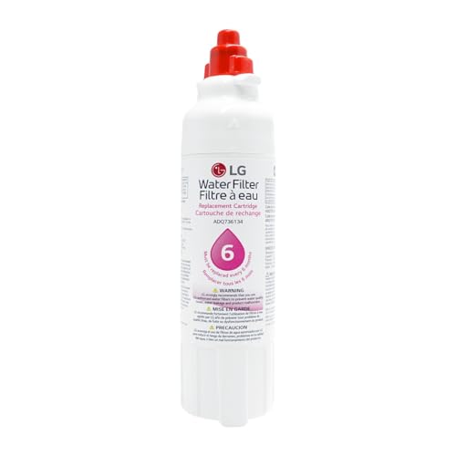 LG LT800P 6-Month Refrigerator Water Filter 1 Pack NSF Certified White