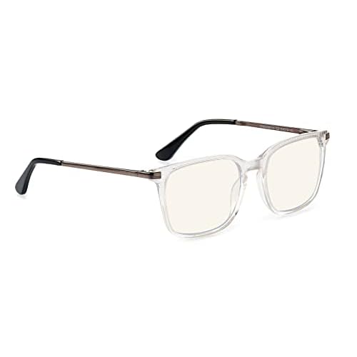 boll? Safety - CHICAGO, Blue Light Blocking Safety Glasses, Acetate Crystal and Gunmetal, PC lenses Plano