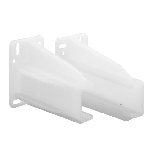 PRIME-LINE White Rear Drawer Track Brackets 5/16 x 7/16 in. Support & Alignment