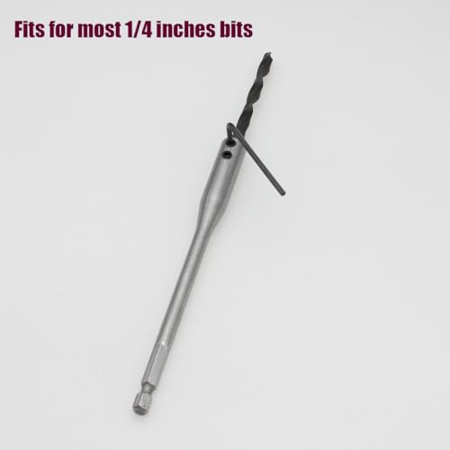 4 Pieces 1/4 Drill Bit Extension Set 6 and 12 Inches with 2 Pieces Key Wood Spade Drill Bit Extension for Electric Tool Accessories Wood Turners Furniture Carpentry and Construction