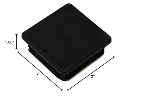3" Square Tubing Heavy Duty Plastic Plug End Cap Insert 3x3 8-14 Tube Pipe Post (2)