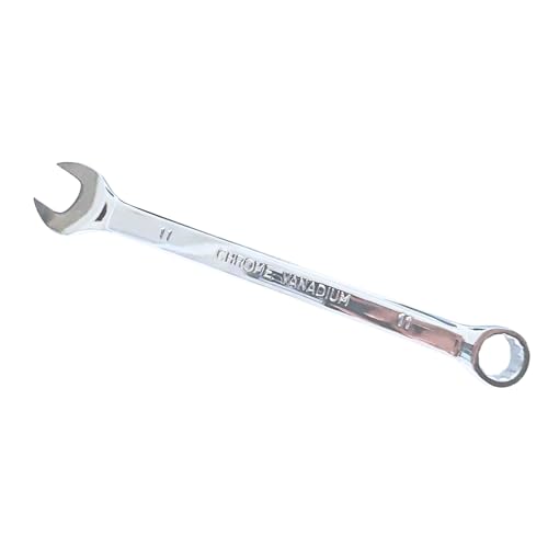 11mm Combination Wrench, Professional Grade Chrome Vanadium Steel (CR-V) Socket Mechanic Hand Tool, 12-Point Box-end, Perfect for Auto Repair, Household, Car, Truck Emergency (11mm)