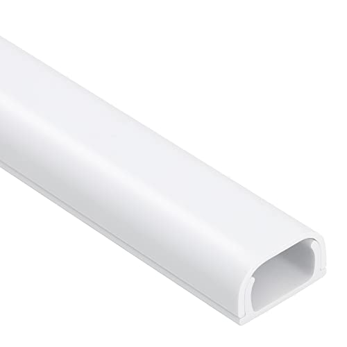 ZhiYo 73-inch White Cord Cover for Wall Wires, PVC Cable Hider, 0.7" W x 0.4" H