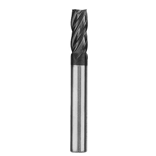 1/4" Carbide Square End Mill, HRC 45 Deg Single End 4 Flute AlTiN Coating Mill Bits