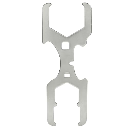 3 Way Plumbers Wrench, Sink Drain Wrench Fits 1-3/4 Inch, 2 Inch, 2-1/2 Inch Nuts, Basket Strainer Wrench Multifunction Plumbing Wrench for Installing, Locking Nuts