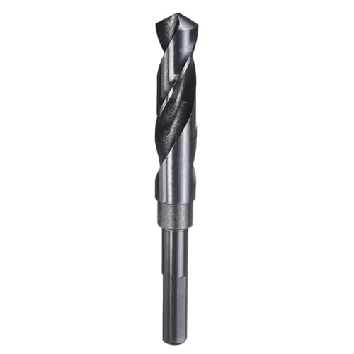 HARFINGTON 23/32" Drill Bit 12mm Reduced Shank 3-Flat 4241 High Speed Steel Nitriding Black 118¡Æ for Soft Materials Wood Plastic Iron Copper Aluminum