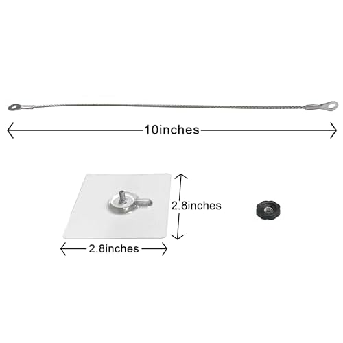 10 inches Stainless Steel Furniture Straps for Baby Proofing, No-Drill Furniture Anchors Earthquake Straps, Prevent Falling and Anti Tip TV Safety Straps, 6 Pcs
