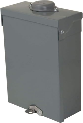 Square D by Schneider Electric Homeline 100 Amp Outdoor Main Lug Load Center, Circuit Breaker Box, 6-Space 12-Circuit, 120/240 VAC, UL Listed, Rainproof NEMA 3R Enclosure (HOM612L100RBCP)