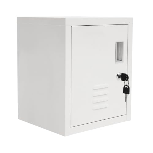 Lockable Metal Storage Cabinet 2-Compartment Locker | HIPUDNLM