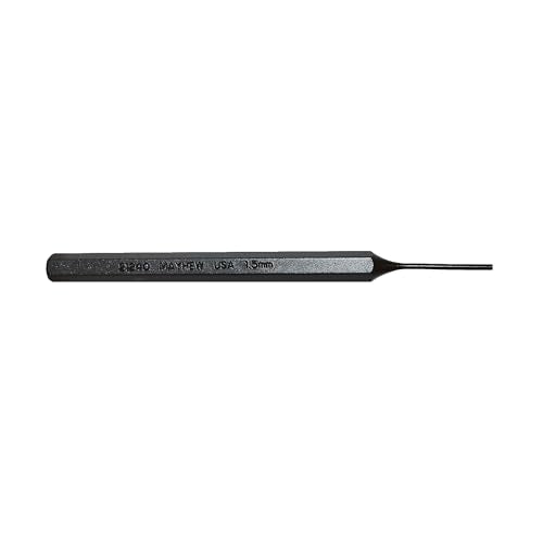 Mayhew Tools 21240 Metric Pin Punch, 1.5 mm x 4", Black Oxide Finish