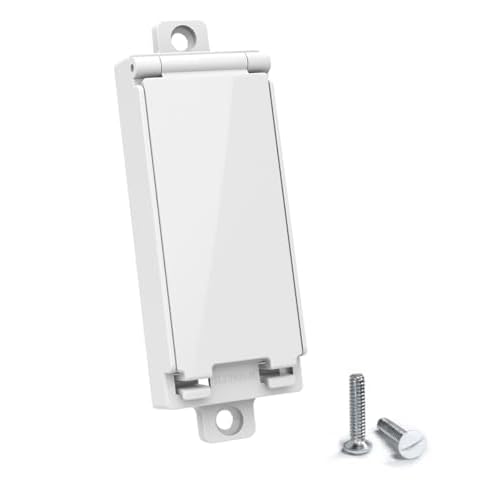 Rocker Light Switch Guard, ILIVABLE Child Proof Switch Plate Cover Prevents Kids or Accidental Turned On/Off Switch While Allowing Access (White, 1 Pack)