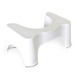 Squatty Potty Simple Curve Toilet Stool 7 Inch White Bathroom Accessory