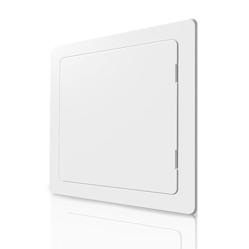BOZZON 12 x 12 Inch Wall Access Panel for Drywall - Heavy Duty Plastic Cover - White, Model 1