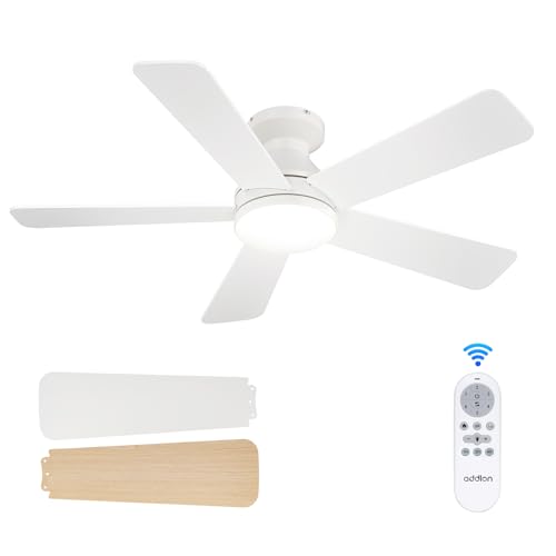addlon 42 Inch White Modern Ceiling Fan with Lights & Remote Control