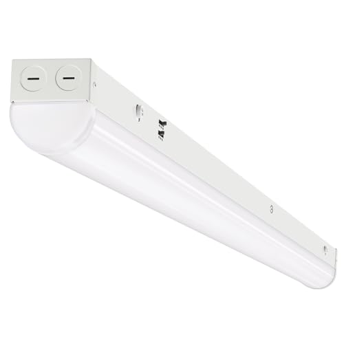 DAKASON 4FT LED Linear Light Fixture, 4 Foot LED Shop Lights 40/32/24W 35/40/5000K CCT Selectable, 4Feet Commercial Bay Lighting Fluorescent Tube Replacement for Office Garage 1 Pack