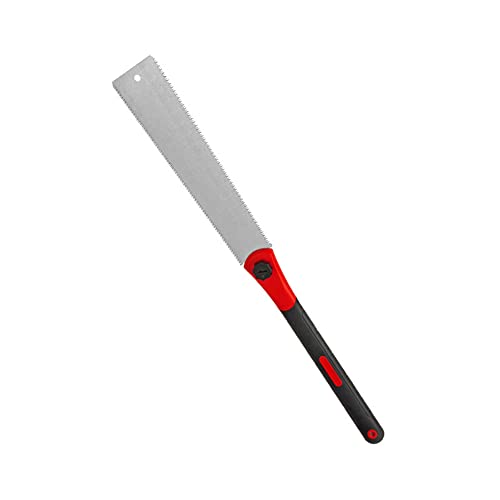 Double Edged Hand Saw, 32cm/12.5¡± Japanese Ryoba Pull Saw Flexible Flush Cut Saw for Fine and Coarse Cutting Woodworking (Red)