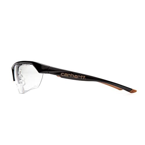 Carhartt-CHB1110DT Braswell Anti-Fog Safety Glasses Eye Protection, Black Frame, Clear Lens