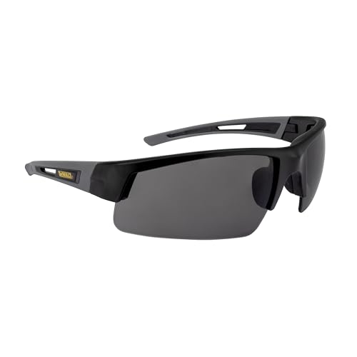 DEWALT DPG100-2D Crosscut¢ç Safety Glasses - Black Half Frame - Smoke Lens - ANSI Z87.1+ - 1 Pair